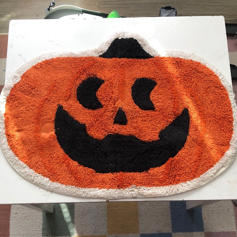 🥧 Halloween Pumpkin Jack-O'-Lantern Door Mat